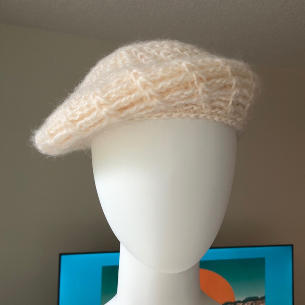 Vintage mohair wool beret